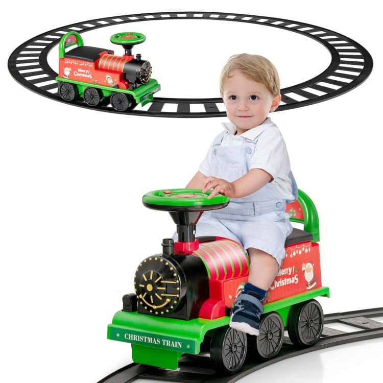 Ride-on train running off tracks