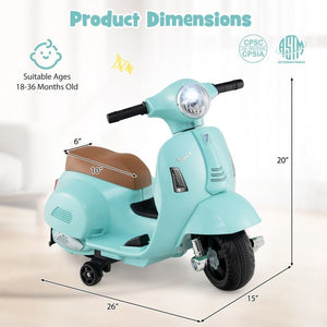 Full green Vespa ride-on scooter package