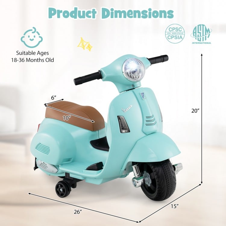 Full green Vespa ride-on scooter package