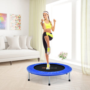 	Heavy duty foldable trampoline with steel frame