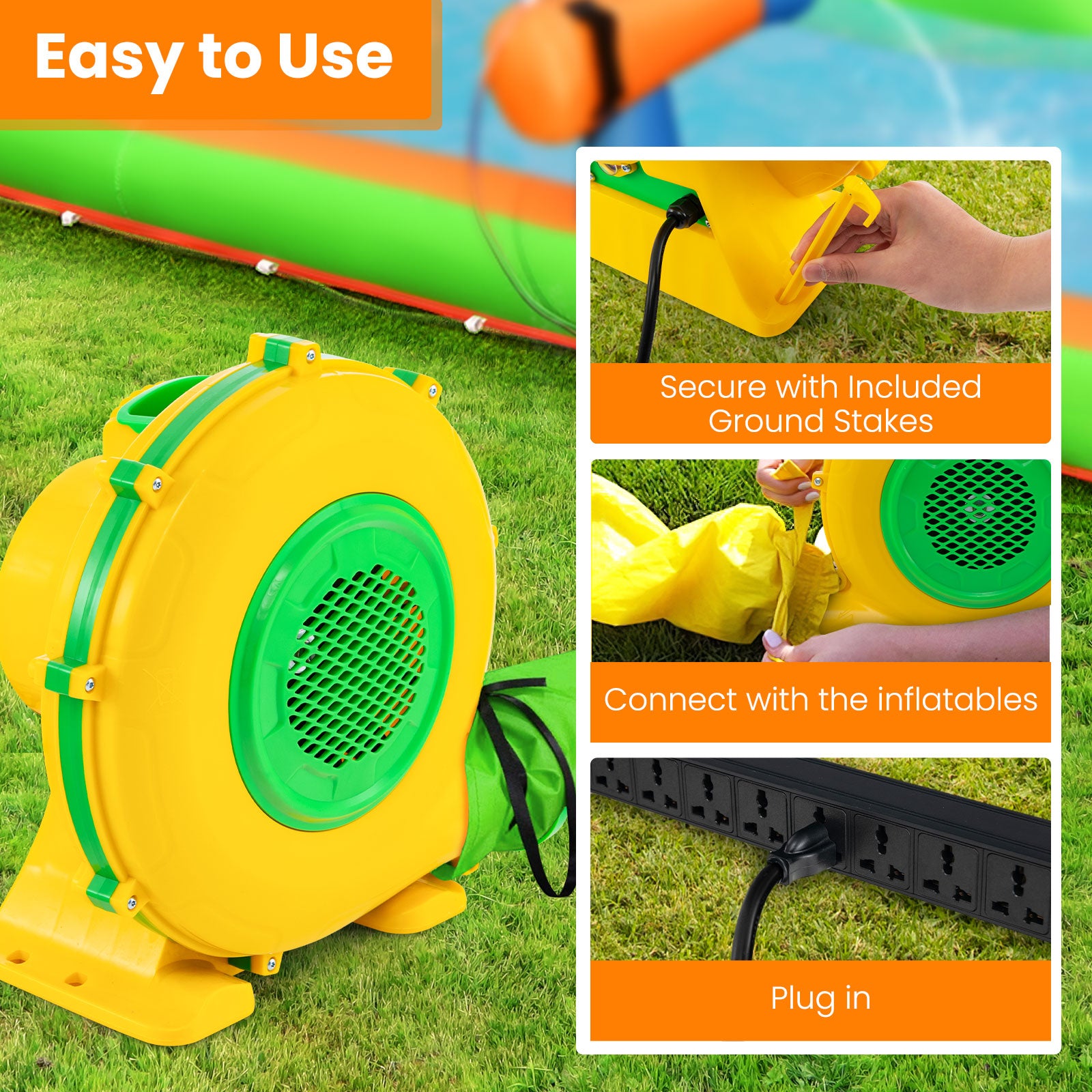 Durable PP housing for inflatable blower