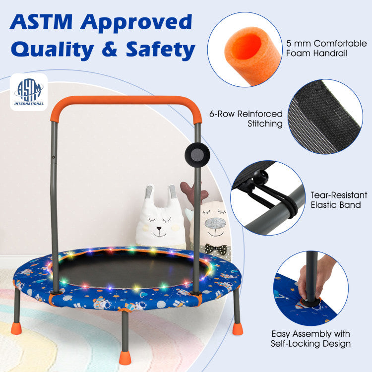 High bounce mini trampoline for kids