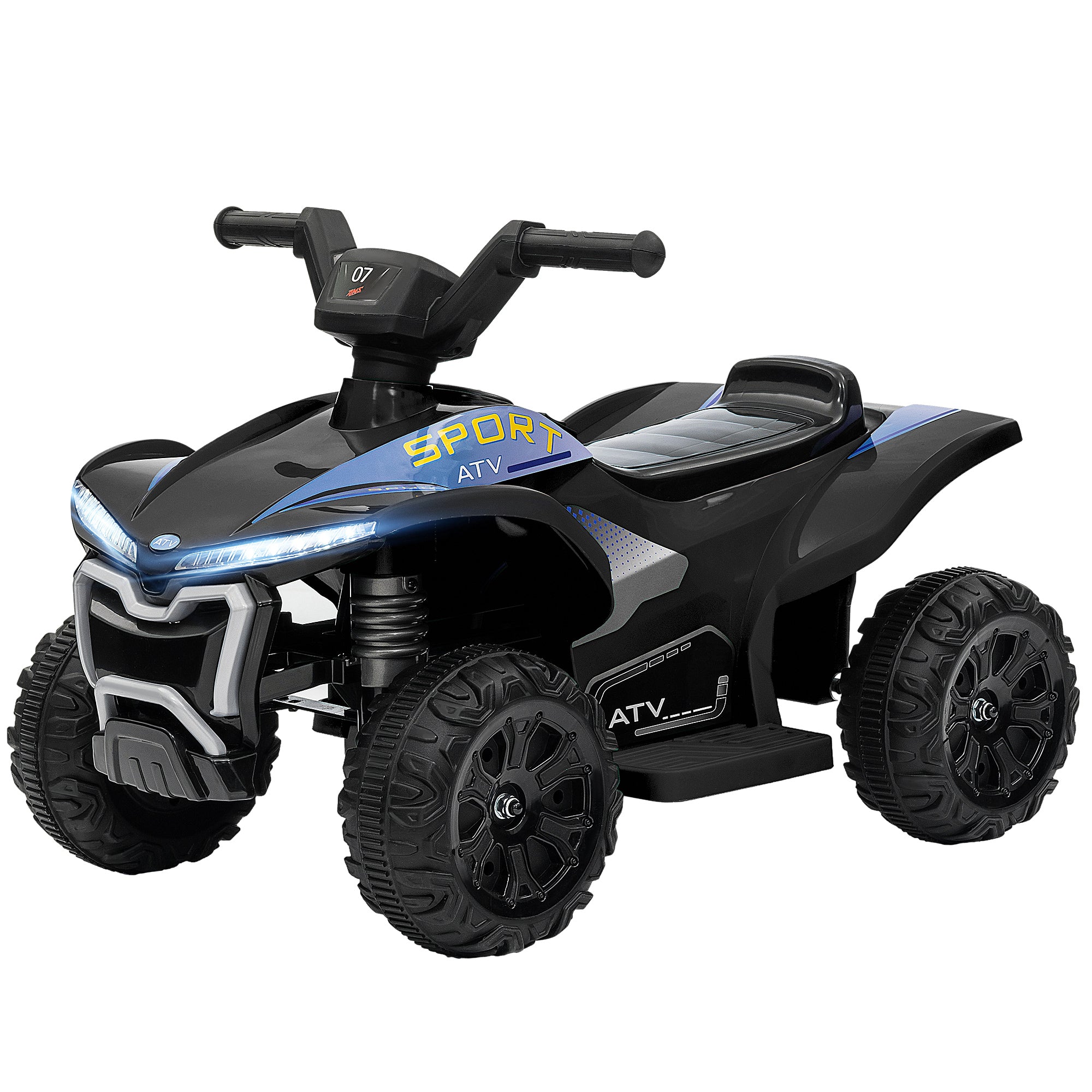 6V Kids ATV Ride-On Quad Toy with Rechargeable Battery, Lights, Music, Forward & Reverse, for Toddlers 18–36 Months