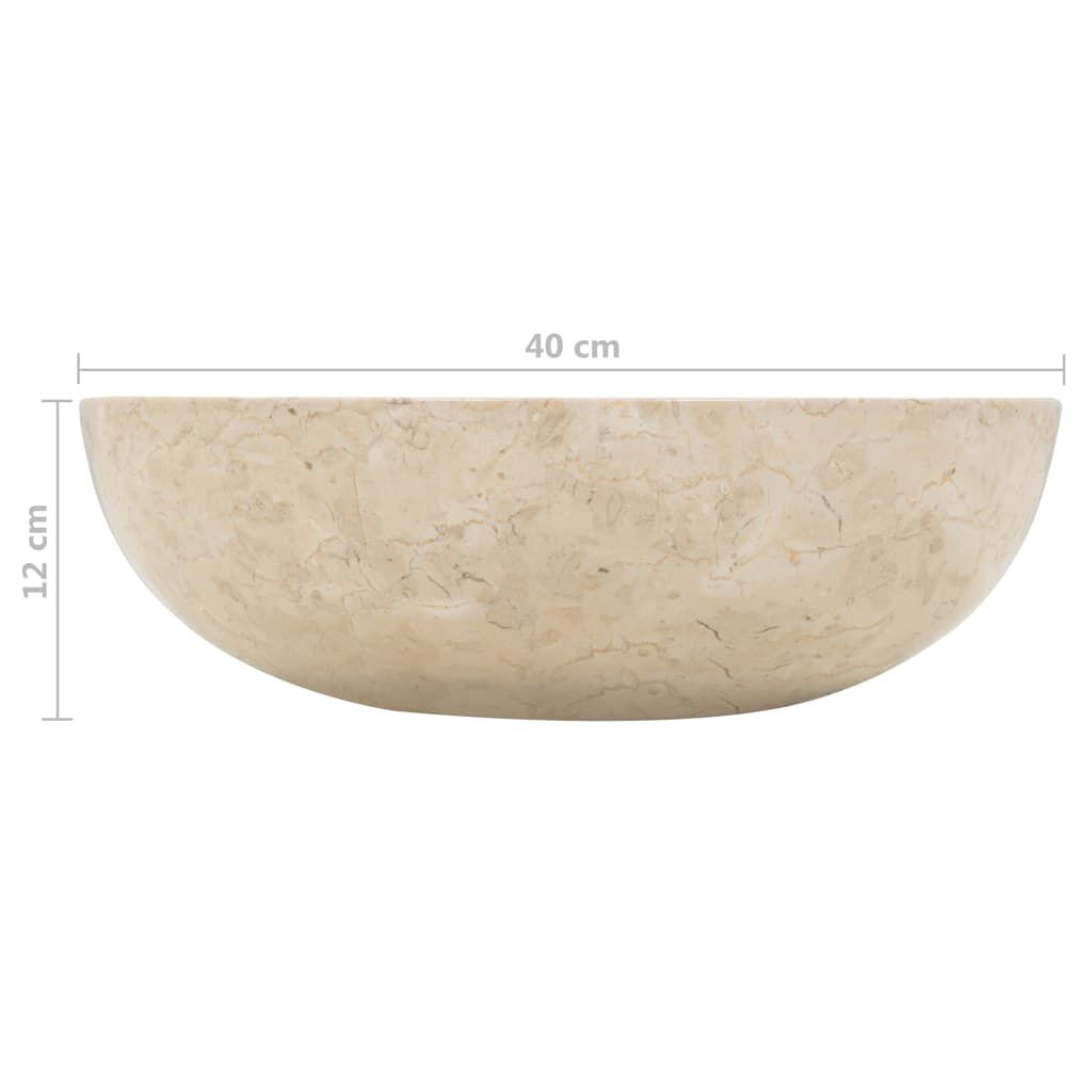 Sink 15.7"X4.7" Marble Cream