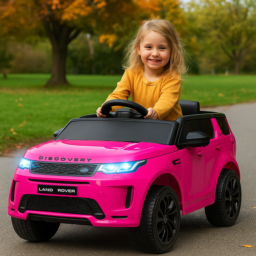 Child engaged in Imaginative Play with the Ride On SUV.