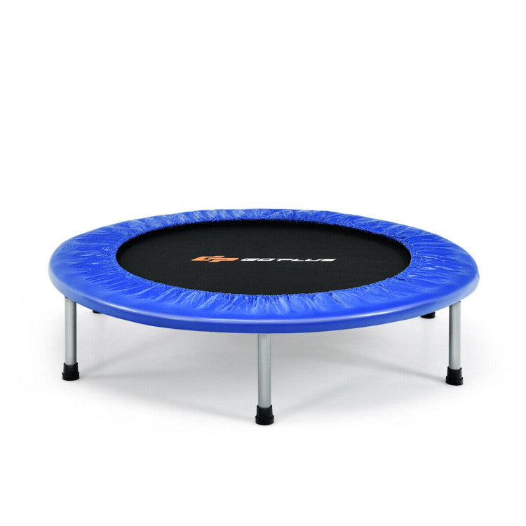 Indoor fitness trampoline with high-bounce mat