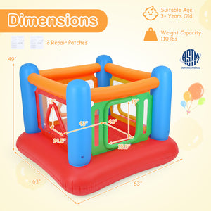 Inflatable bounce house suitable for indoor and outdoor use