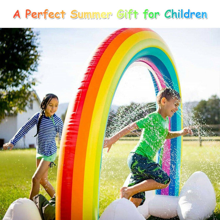 Folded sprinkler stored in carry bag like a commercial inflatable bounce house