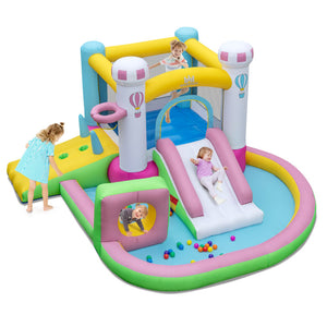Inflatable bounce house with slide for kids