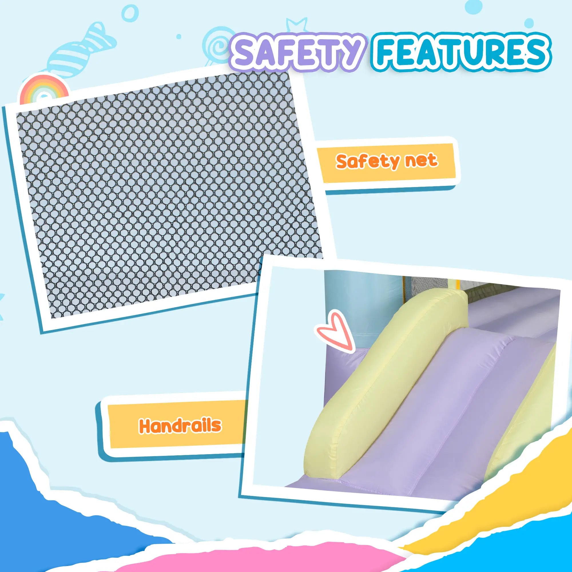 Inflatable jumping castle designed for active play
