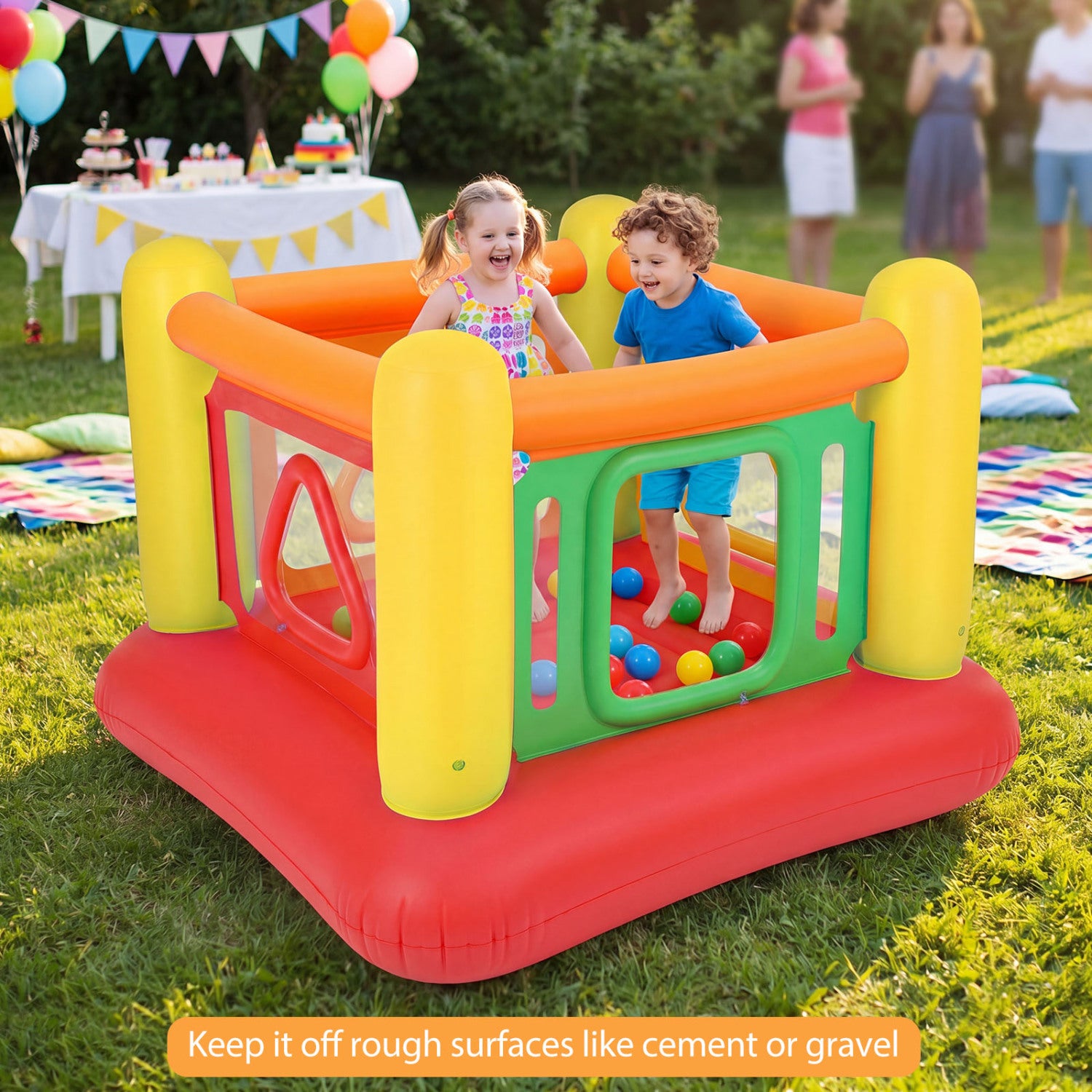 Inflatable entertainment center for energetic playtime