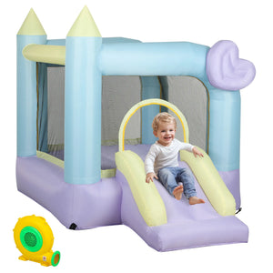 Detailed close-up of inflatable play center materials