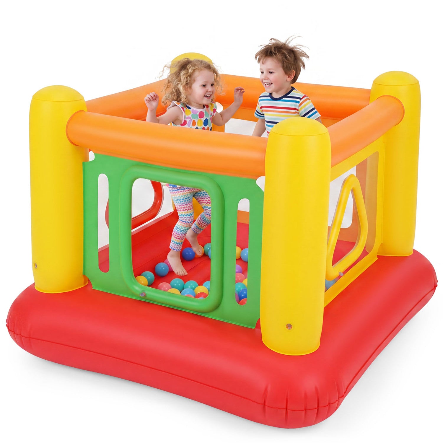 Inflatable playpen and bounce area for active toddlers