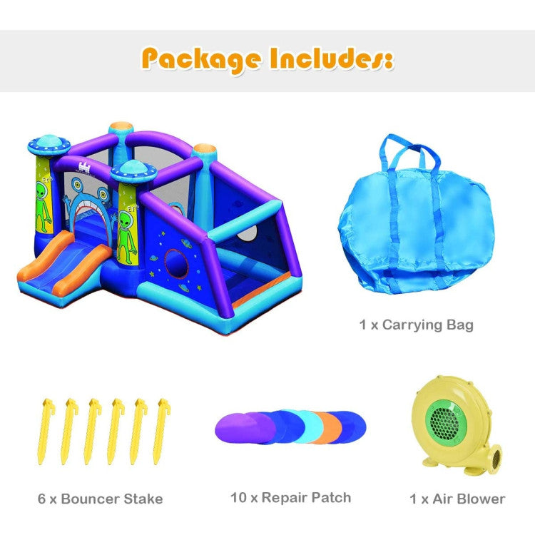 inflatable bounce house with blower