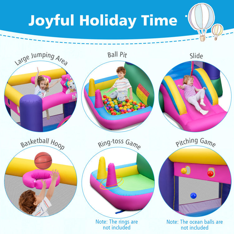 inflatable bounce house with blower
