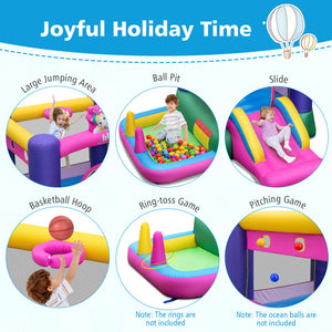 inflatable bounce house with blower