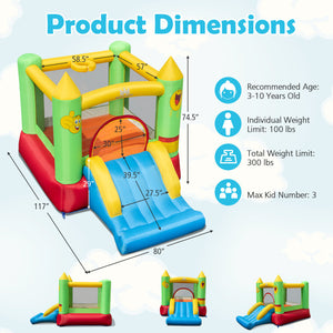 Durable 420D Oxford cloth on heavy duty inflatable bounce house