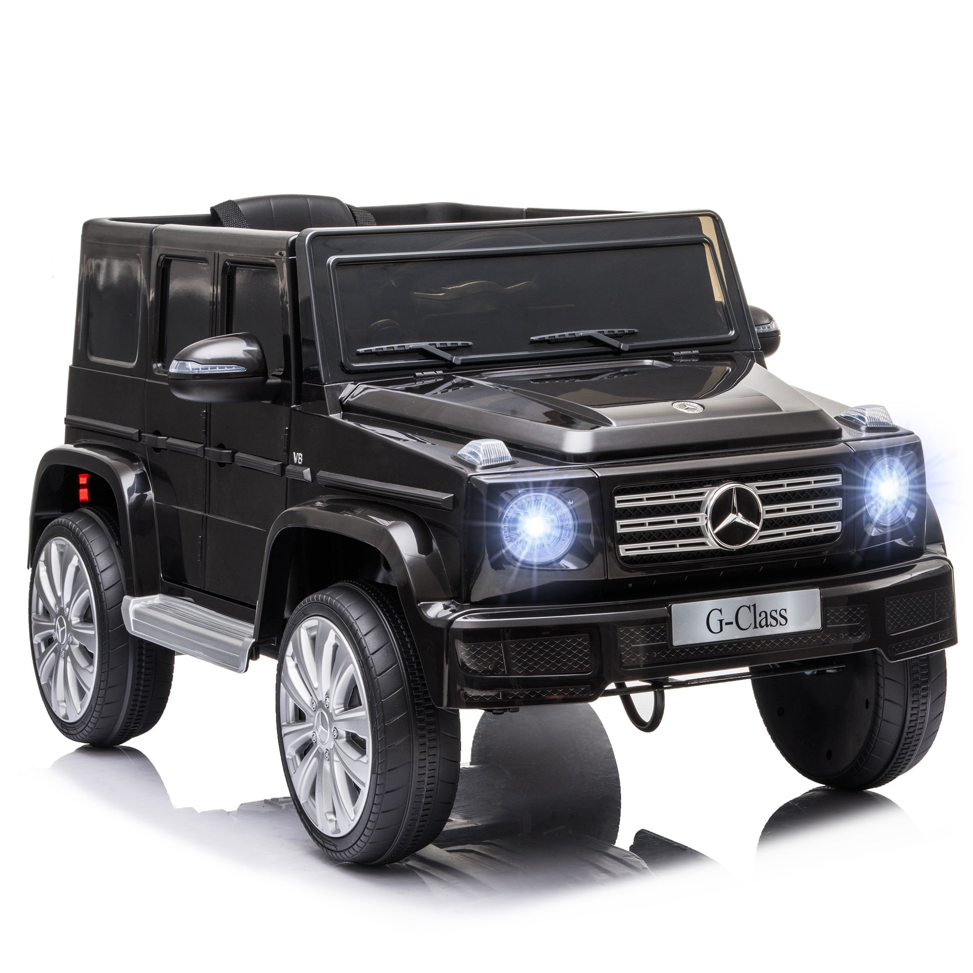 Black Mercedes Benz G500 licensed ride-on SUV electric toy car