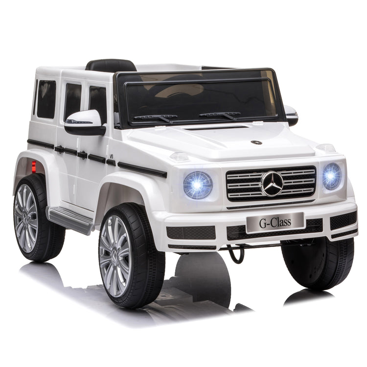 Black Mercedes Benz G500 kids SUV ride-on as Barbie Jeep Wrangler alternative