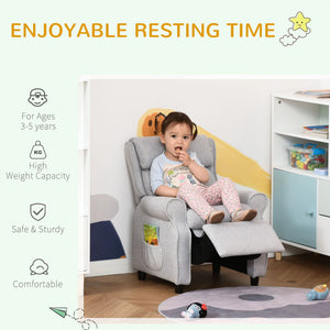 Adjustable kids lounge chair with footrest