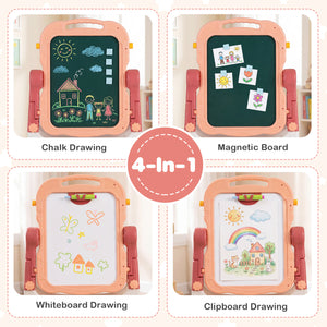 Kids art easel with complete drawing accessories included2