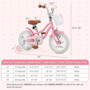 Kids riding beginner bicycle outdoors, ideal gift for ages 3-8