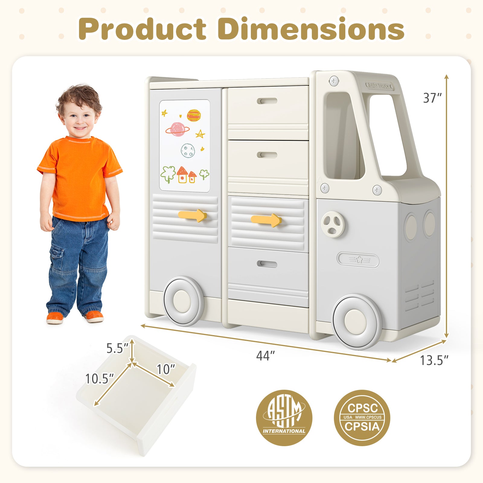 Children's organizer for books, toys, games, and art supplies