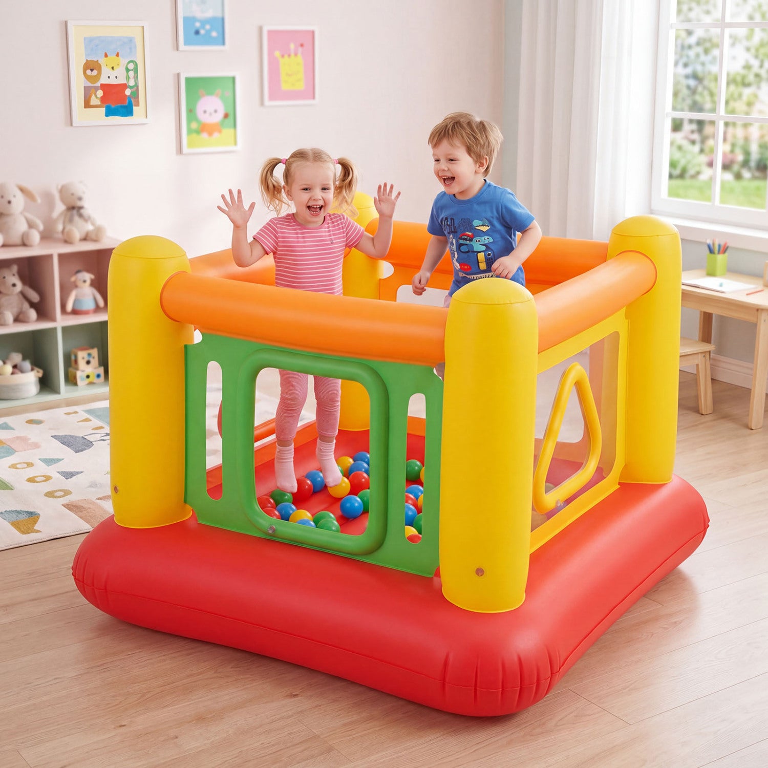Indoor inflatable bounce house for toddlers and children