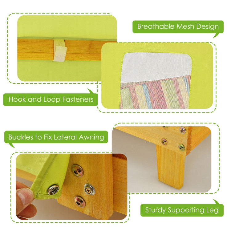 Product features with text labels on a white background
