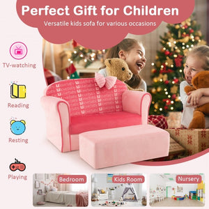 Solid wooden frame kids sofa for durability