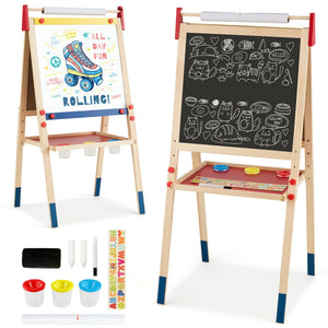 Kids chalkboard easel for creative drawing and writing