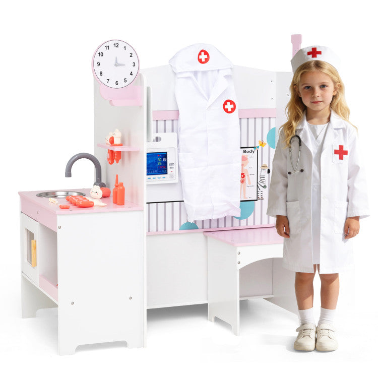 Kids doctor play set with medical station and accessories