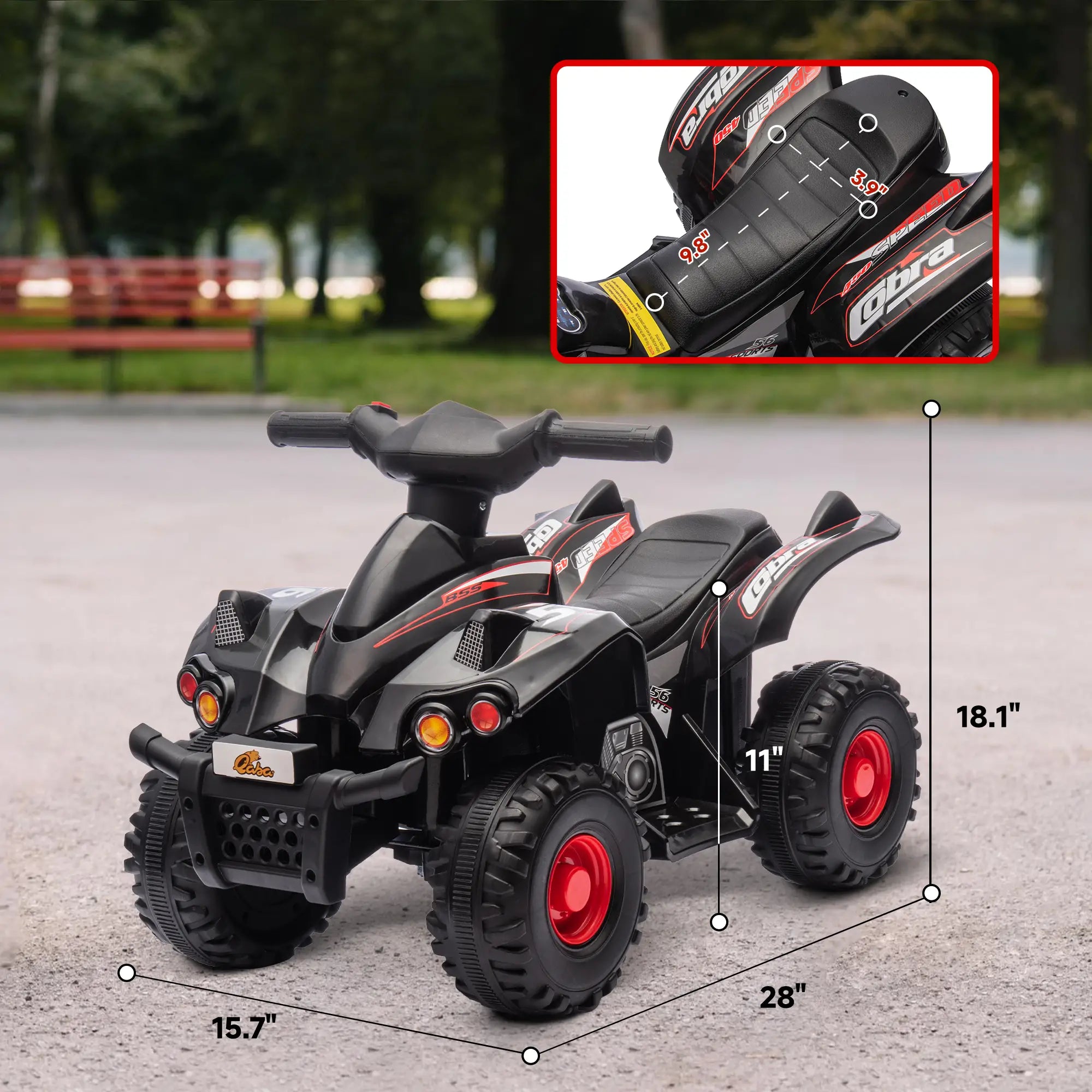 Small four-wheeler for toddlers with realistic design