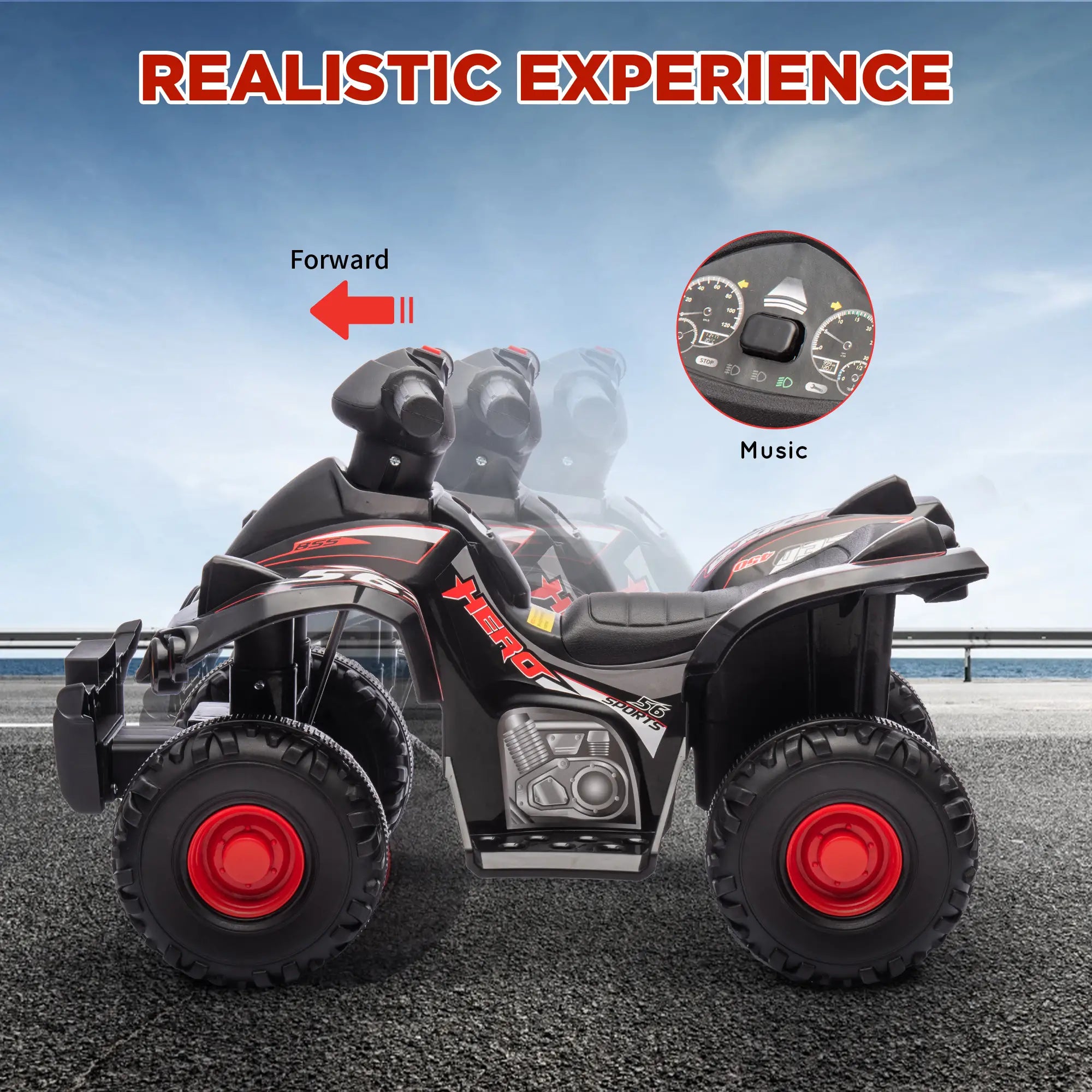 Electric ATV toy for outdoor play and fun