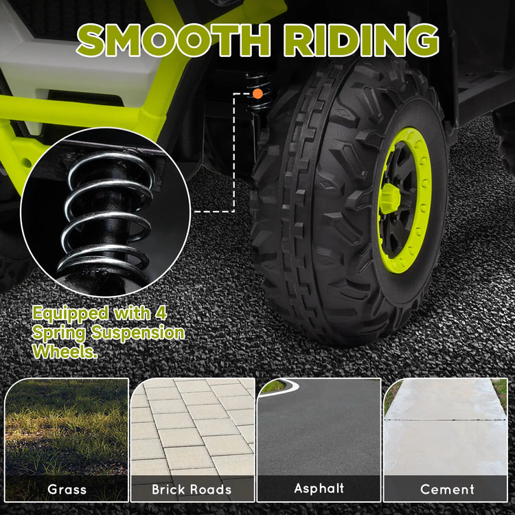 Ride-on ATV toy for 3 to 5 year olds with foot pedal