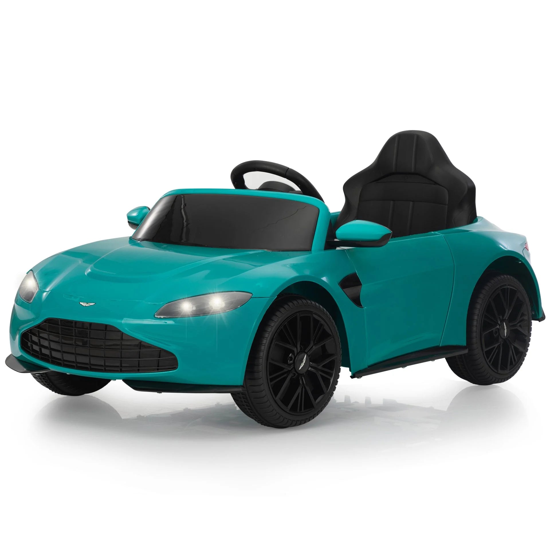 12V Licensed Aston Martin Kids Ride-On Car – Battery-Powered Electric Ride-On Toy Car with Remote Control, LED Lights, Music, Dual Doors & Safety Belt – Children's Electric Vehicle for Boys & Girls