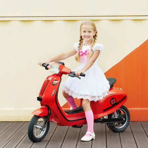Kids electric motorcycle front angle view