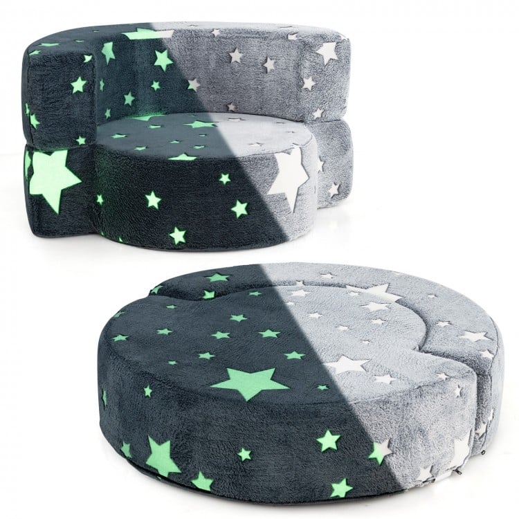 Kids foldable sofa floor cushion set