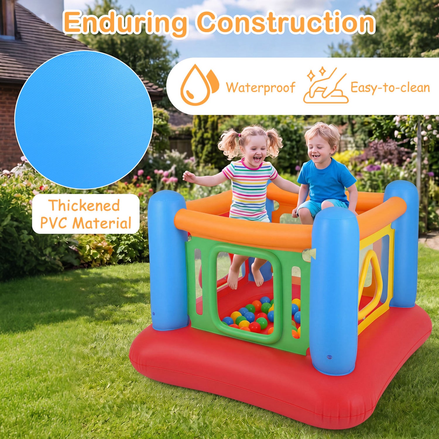 Inflatable jumping castle designed for children ages 3 and up