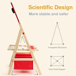 Kids learning easel with magnetic alphabet letters