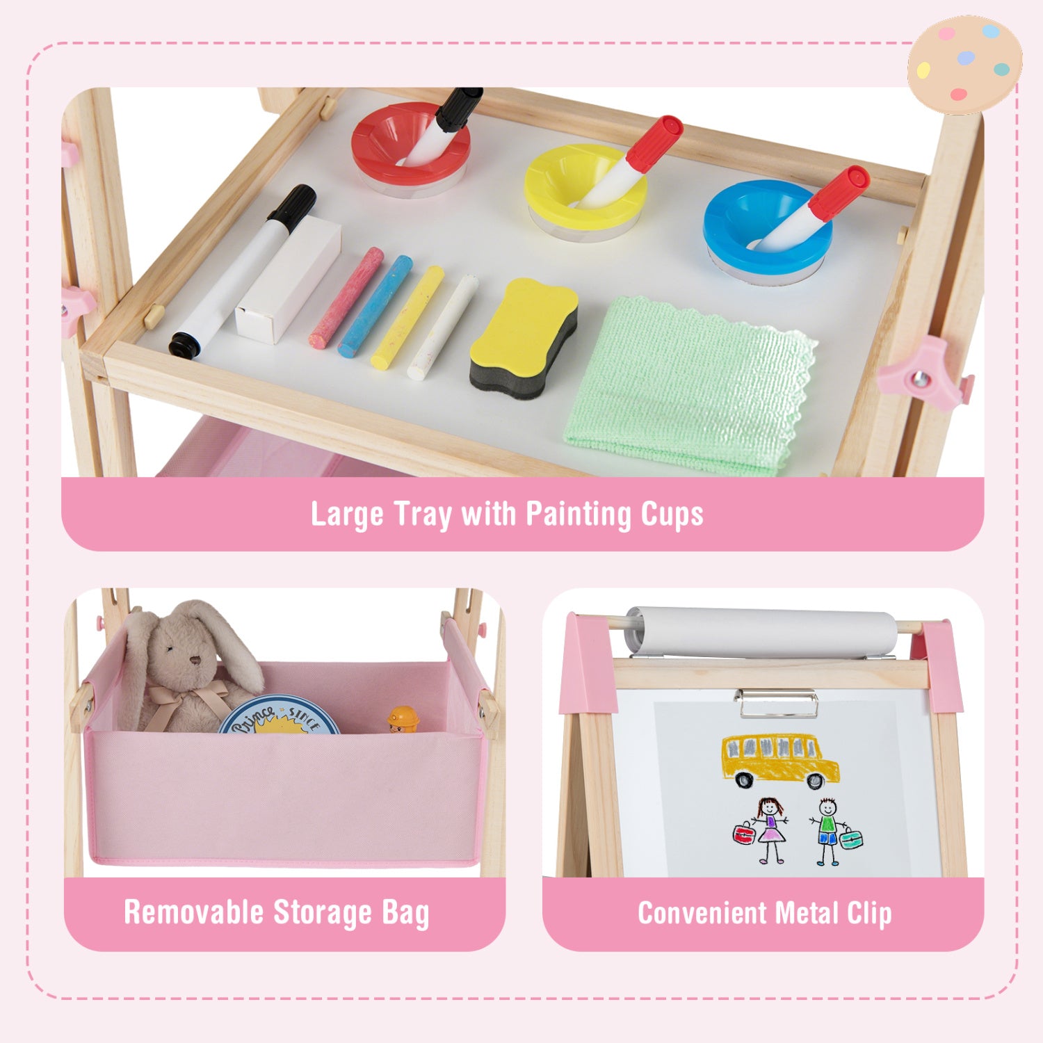 Educational kids easel for drawing writing and learning activities1