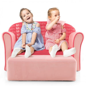 Kids mini couch placed in playroom