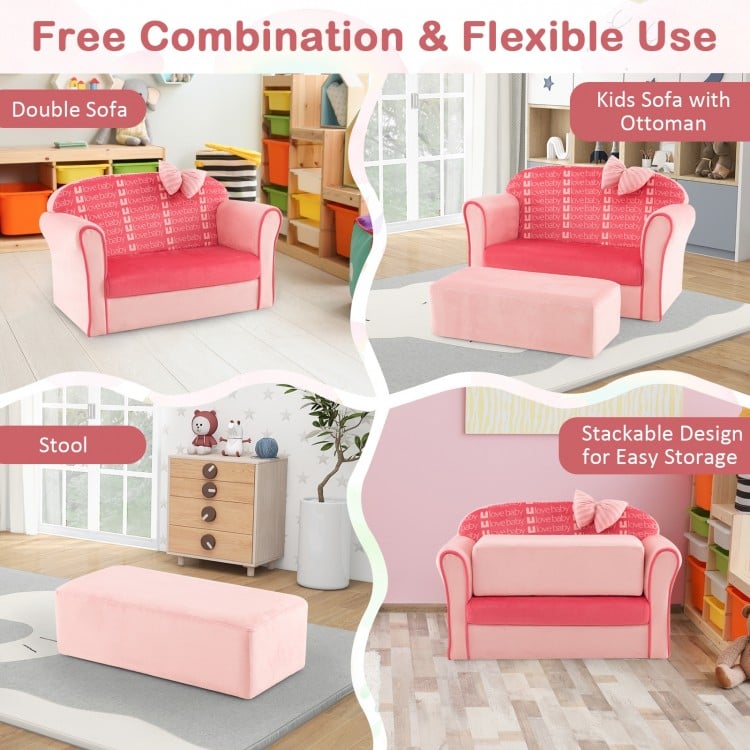 Ottoman used as stool or footrest