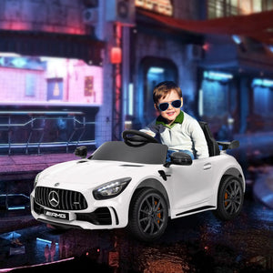 outdoor kids electric ride on car showing working headlights