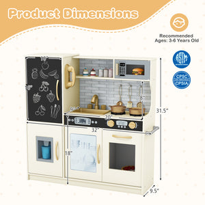 Toy kitchen with built-in ice maker and interactive play features1