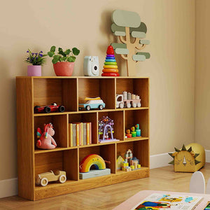 3-in-1 kids play and learning center with toy organizer, play kitchen and dinosaur busy board