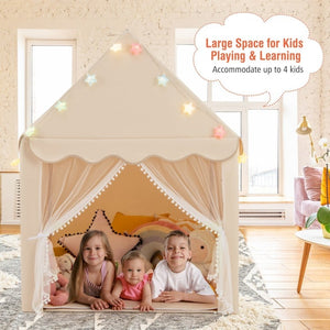 kids-reading-nook-play-tent-with-star-string-lights
