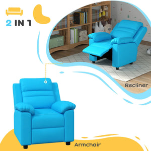 Close-up of recliner backrest and cushion