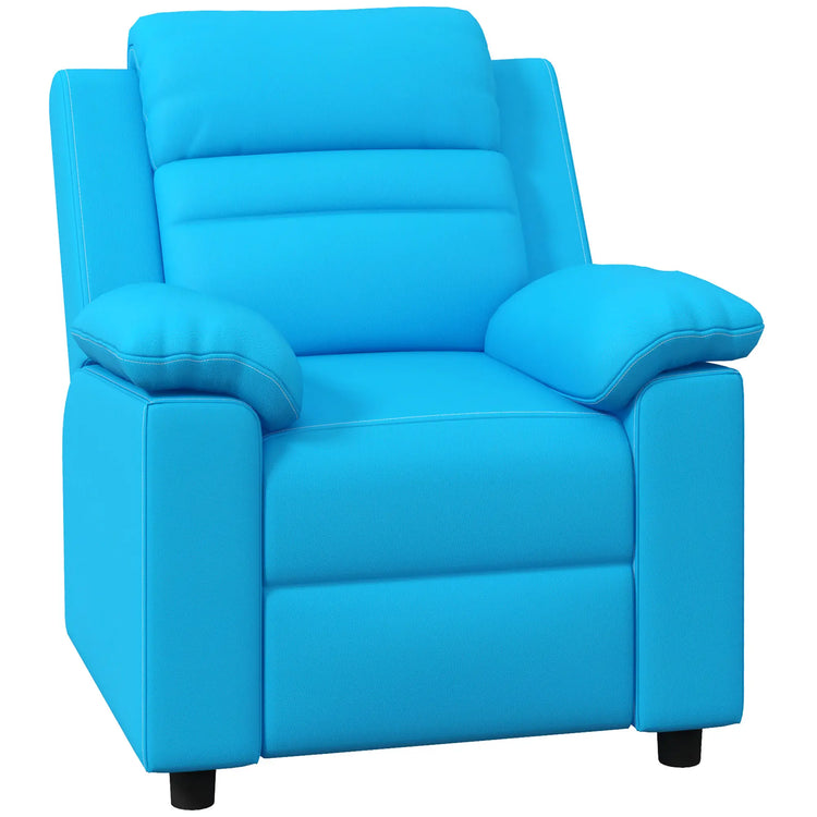 Kids recliner chair with footrest extended
