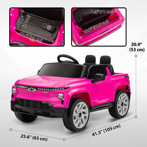 Kids’ electric ride-on truck with remote control and training wheels